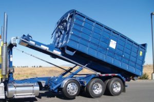 A roll off rental is an open-top dumpster that uses wheels to facilitate rolling the container into place.